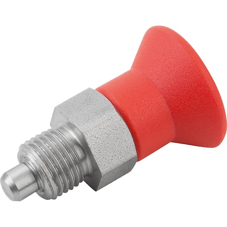 Kipp Indexing Plunger Size:9 D1=M06X0, 75, D=3, Form:A Wo. Groove Wout Locknut, Short Vers, Stainless Not K0631.1590384